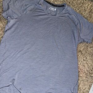 Smartwool Women's Gray Striped Short Sleeve Tee